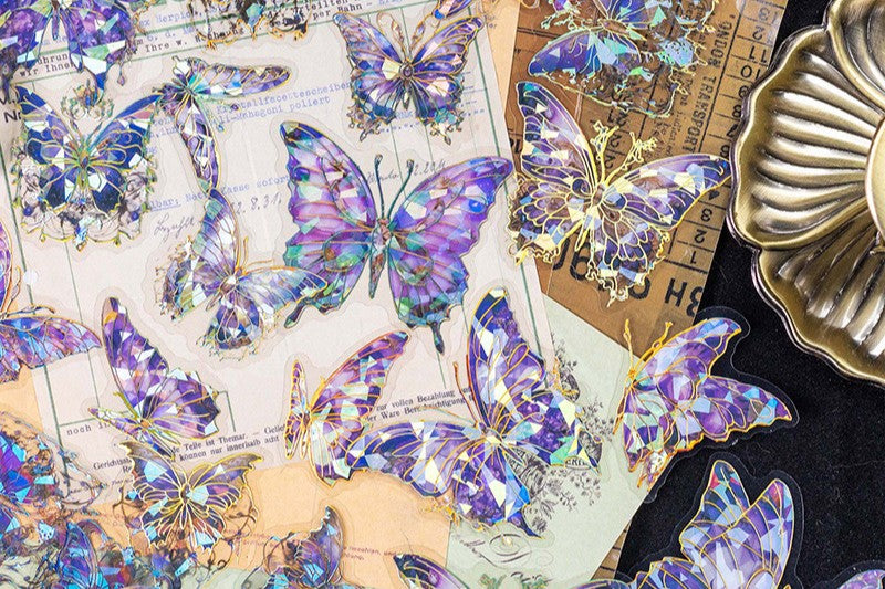 Butterfly Ice Crystal PET Stickers – QT MUSEUM