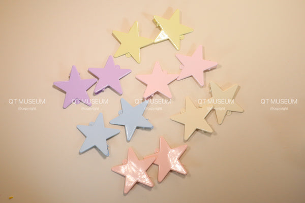 Star Macaroon color Hair clips for DIY